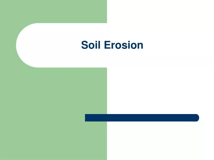 soil erosion