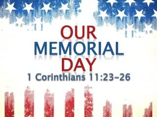 God has established memorials for His people.