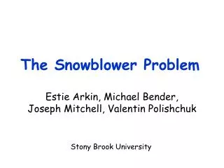 The Snowblower Problem