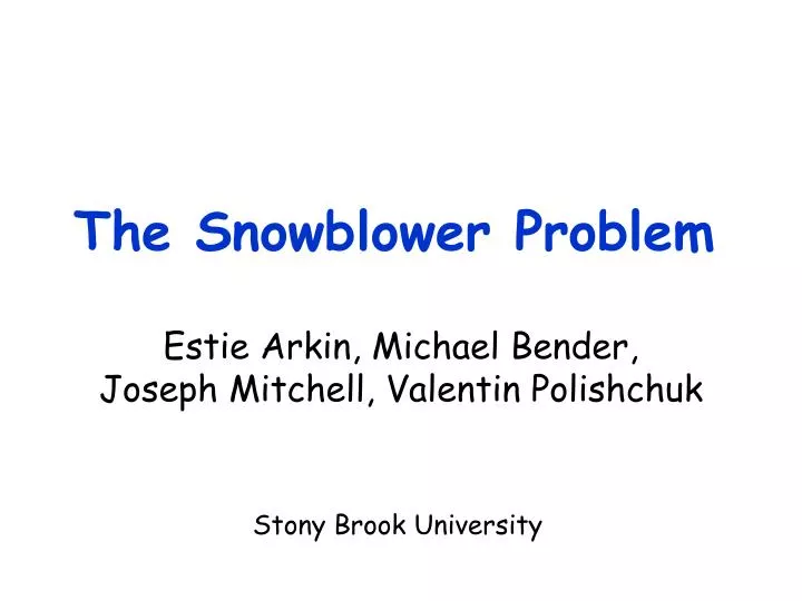 the snowblower problem