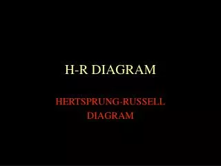 H-R DIAGRAM