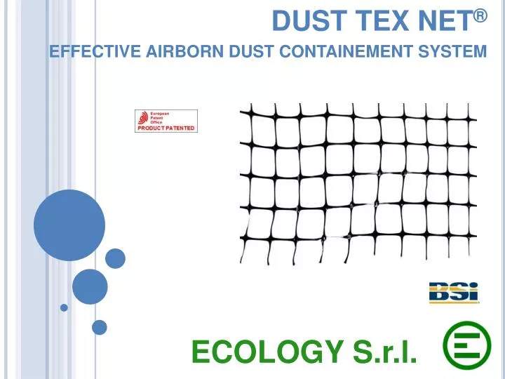 dust tex net effective airborn dust containement system