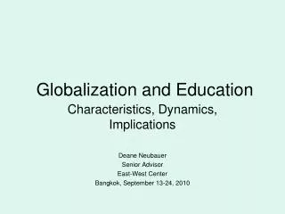 Globalization and Education