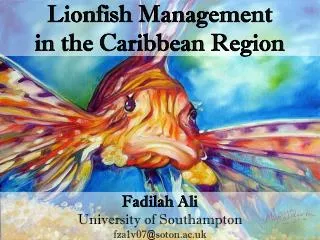 Lionfish Management in the Caribbean Region
