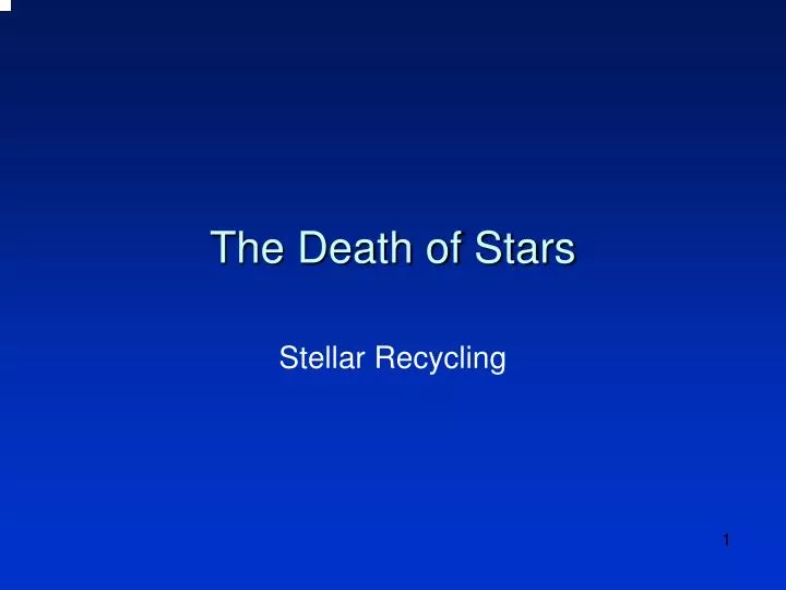 the death of stars