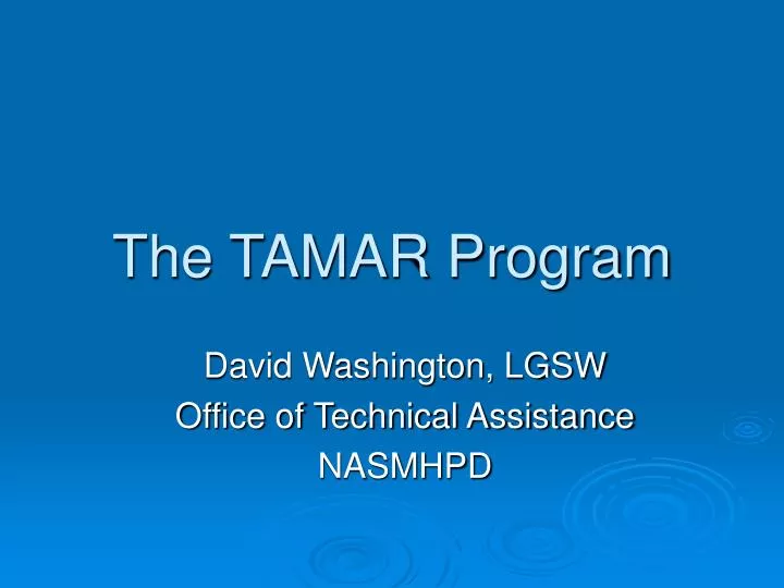 the tamar program
