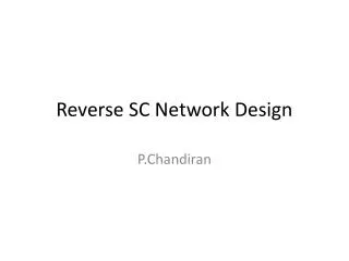 Reverse SC Network Design
