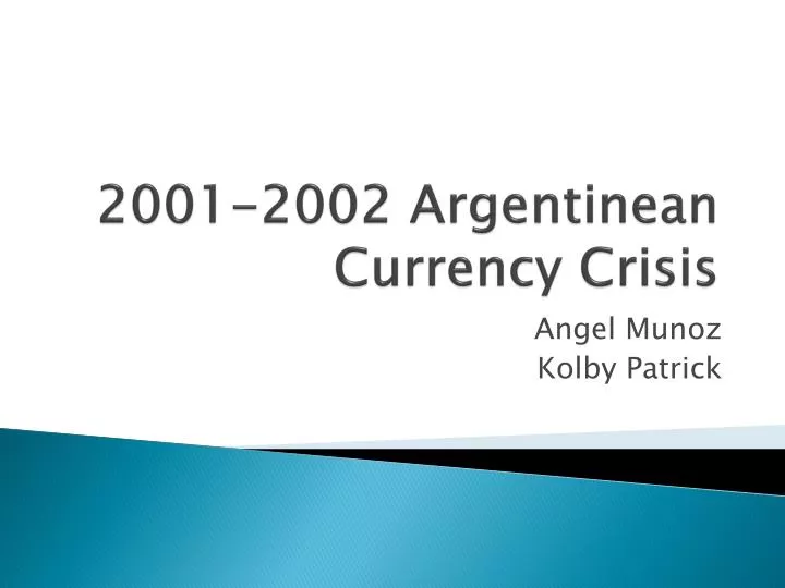 2001 2002 argentinean currency crisis