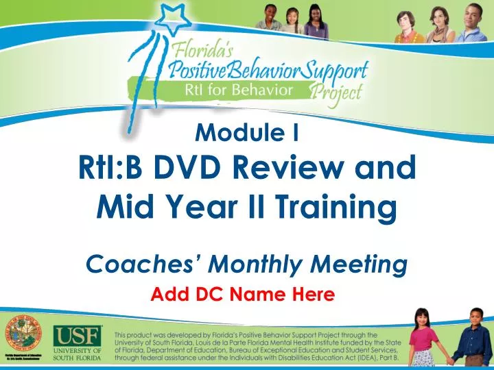 module i rti b dvd review and mid year ii training coaches monthly meeting