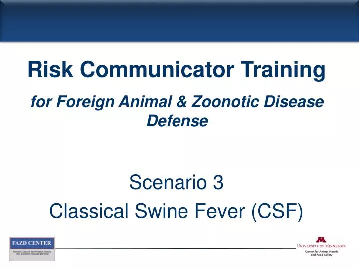 scenario 3 classical swine fever csf