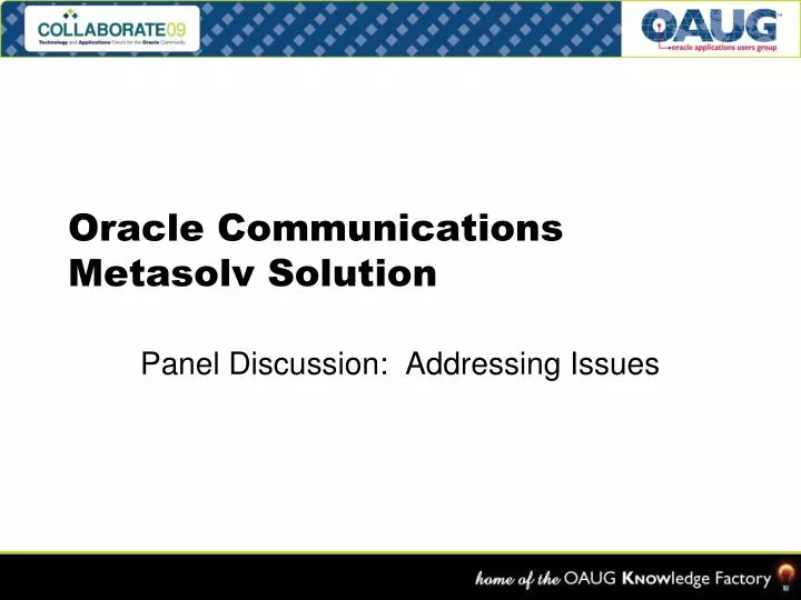 oracle communications metasolv solution