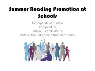 Summer Reading Promotion at Schools