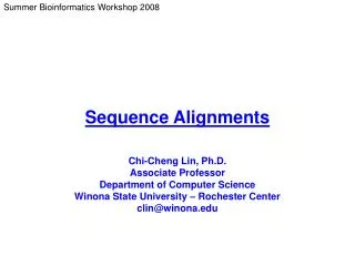 Sequence Alignments