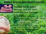 Bolton Braves Baseball Registration