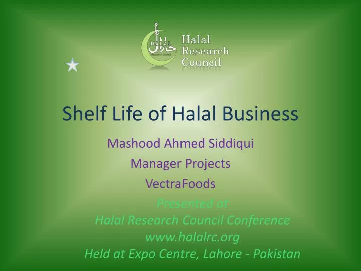 shelf life of halal business