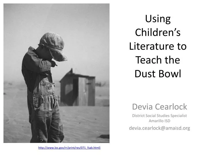 using children s literature to teach the dust bowl