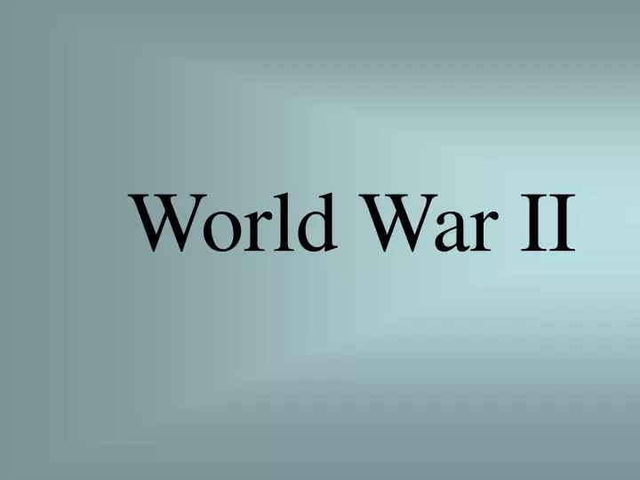 world war ii