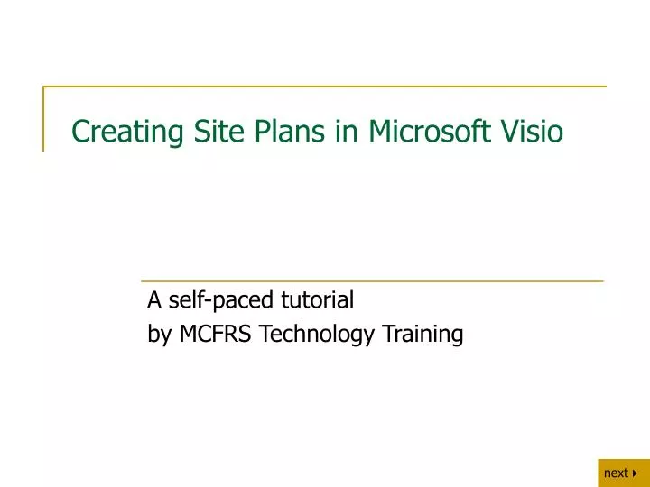 creating site plans in microsoft visio