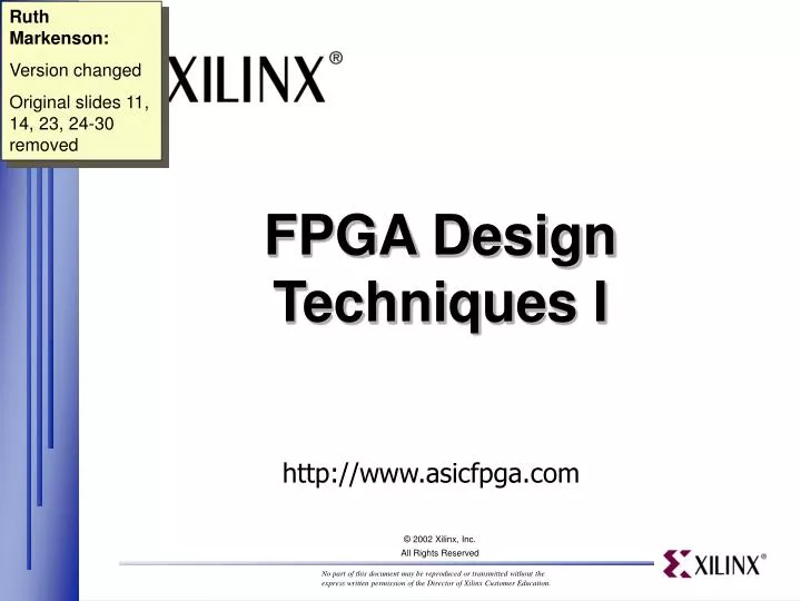 fpga design techniques i