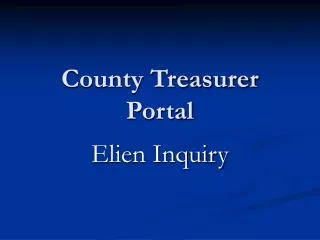 County Treasurer Portal