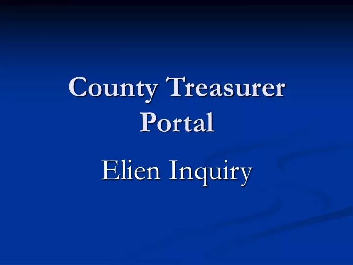 county treasurer portal