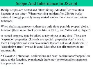 Scope And Inheritance In JScript