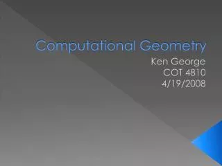 Computational Geometry