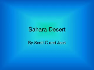 Sahara Desert