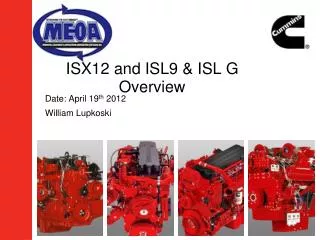 ISX12 and ISL9 &amp; ISL G Overview