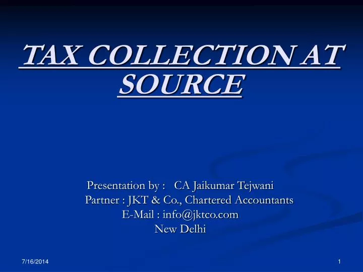 tax collection at source