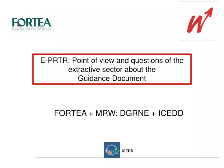 e prtr point of view and questions of the extractive sector about the guidance document