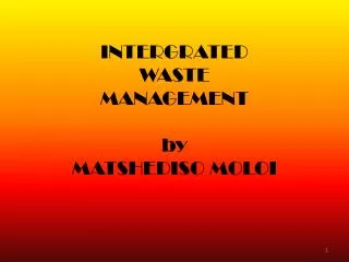 intergrated waste management by matshediso moloi