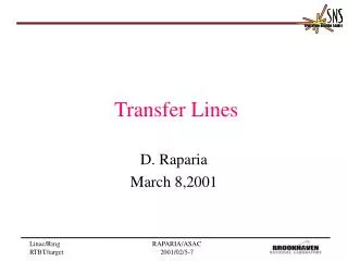 Transfer Lines