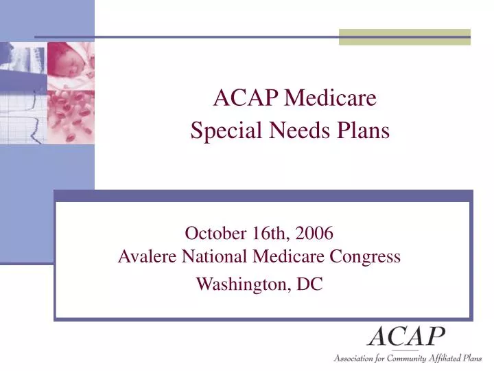 acap medicare special needs plans