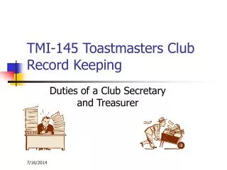 TMI-145 Toastmasters Club Record Keeping