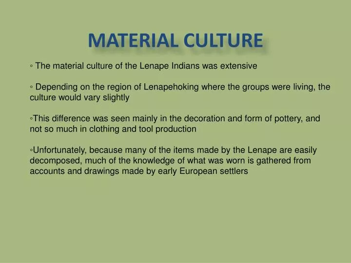 material culture