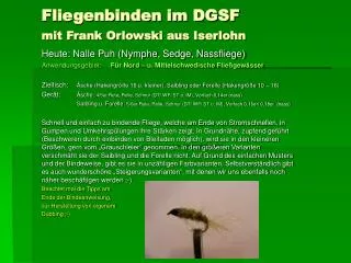 fliegenbinden im dgsf mit frank orlowski aus iserlohn