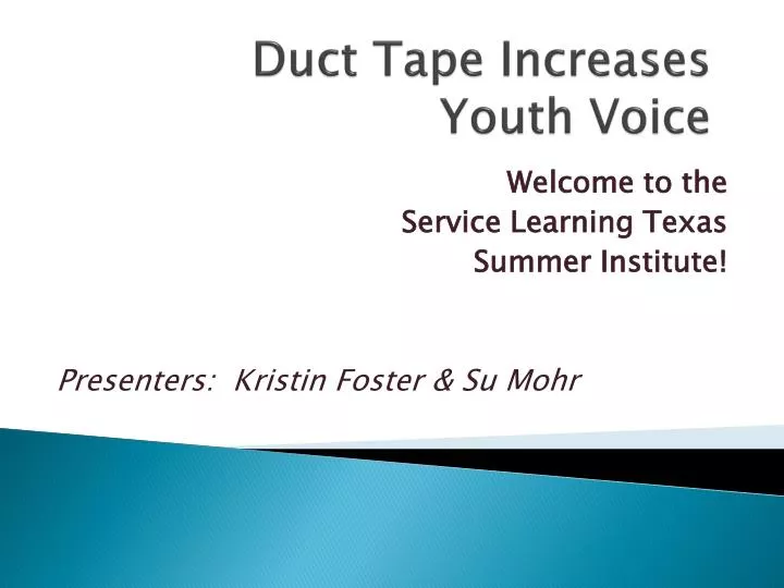 duct tape increases youth voice