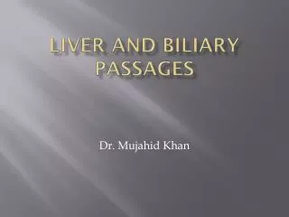 LIVER AND BILIARY PASSAGES