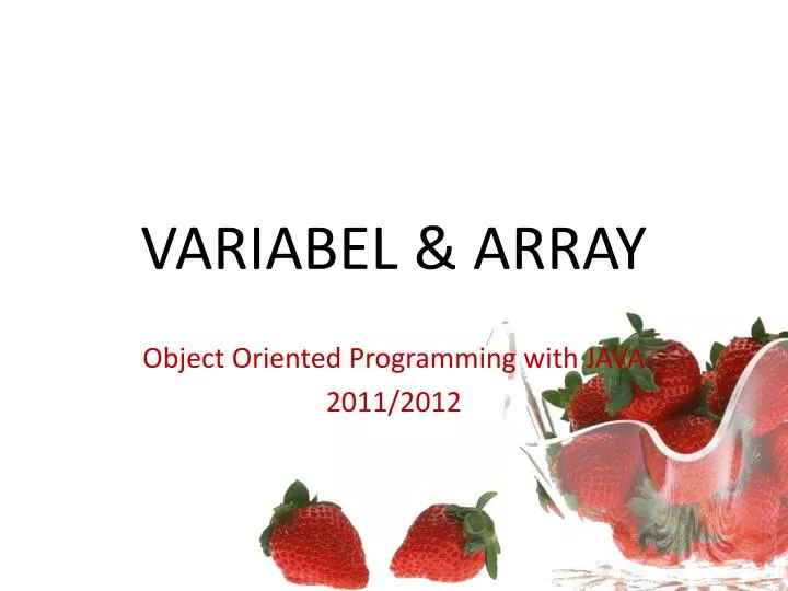 variabel array