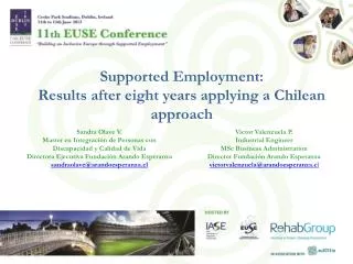 Supported Employment: Results after eight years applying a Chilean approach