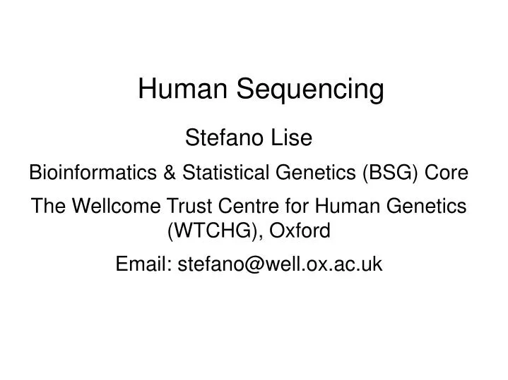 human sequencing