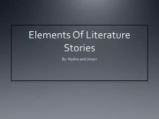 Elements Of Literature Stories