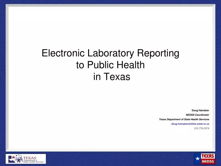 electronic laboratory reporting to public health in texas