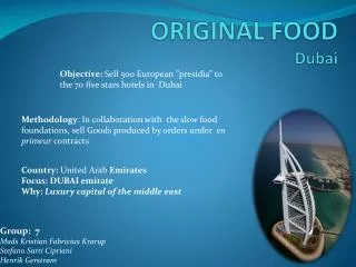 ORIGINAL FOOD Dubai