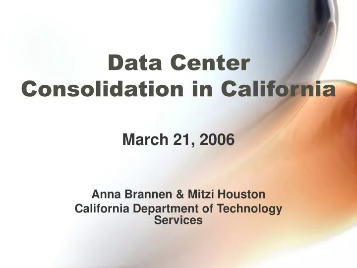 data center consolidation in california