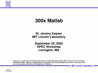 300x Matlab