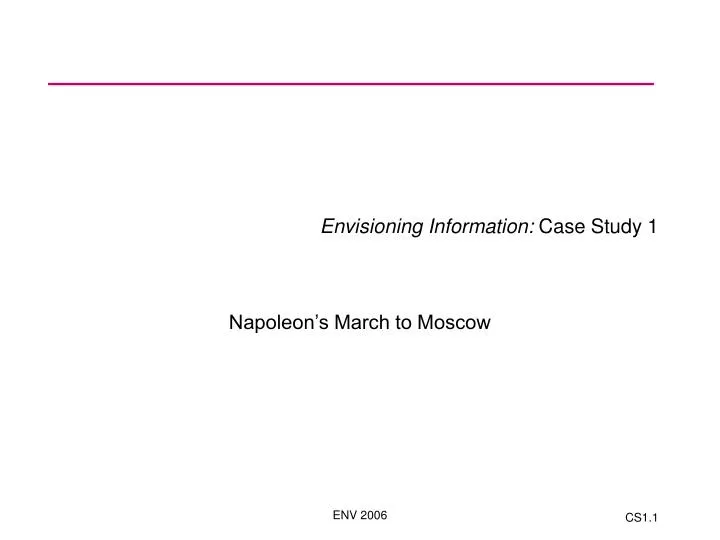 envisioning information case study 1