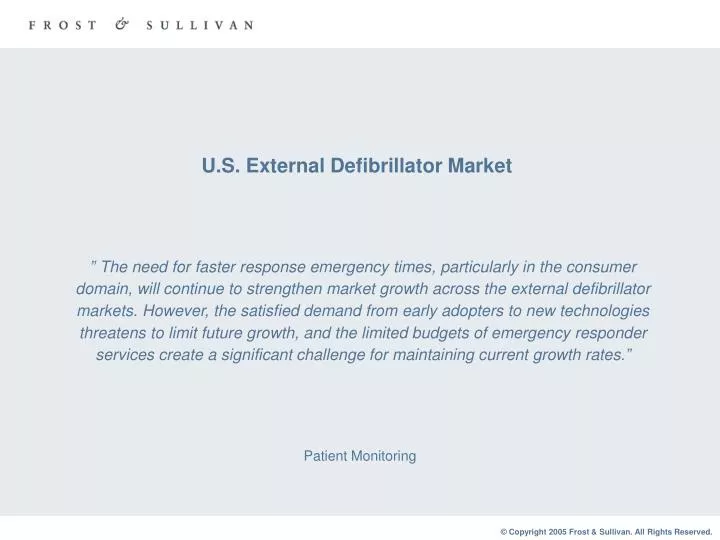 u s external defibrillator market