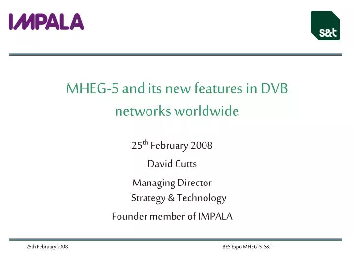 mheg 5 and its new features in dvb networks worldwide